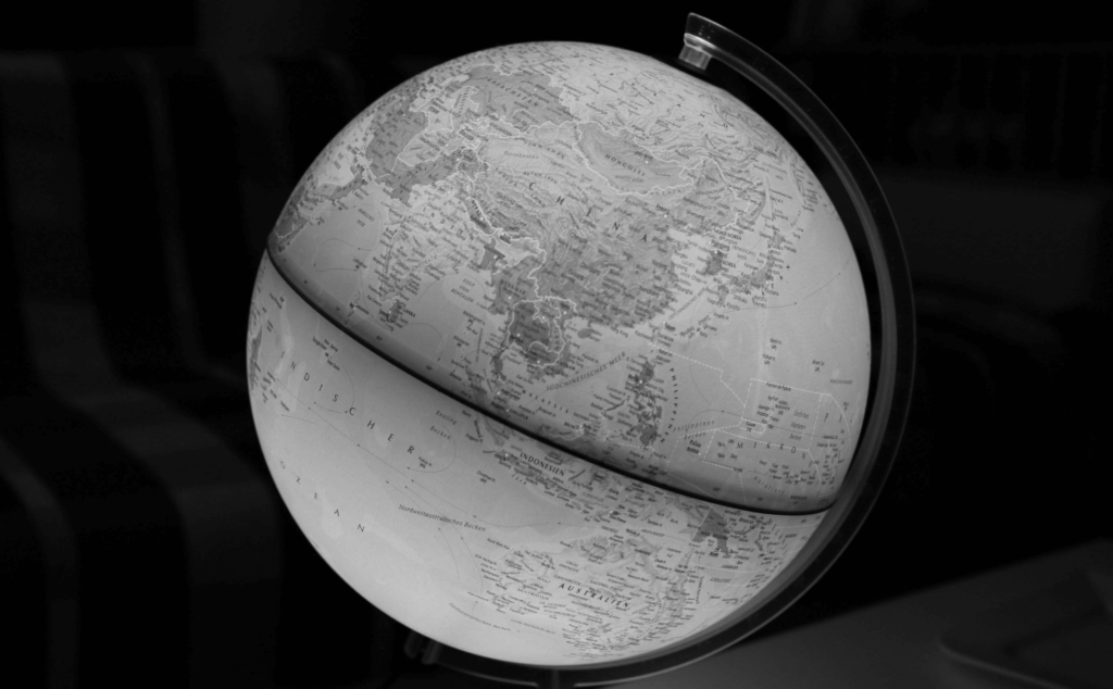 This image of a globe highlights the post's topic: Account theft.