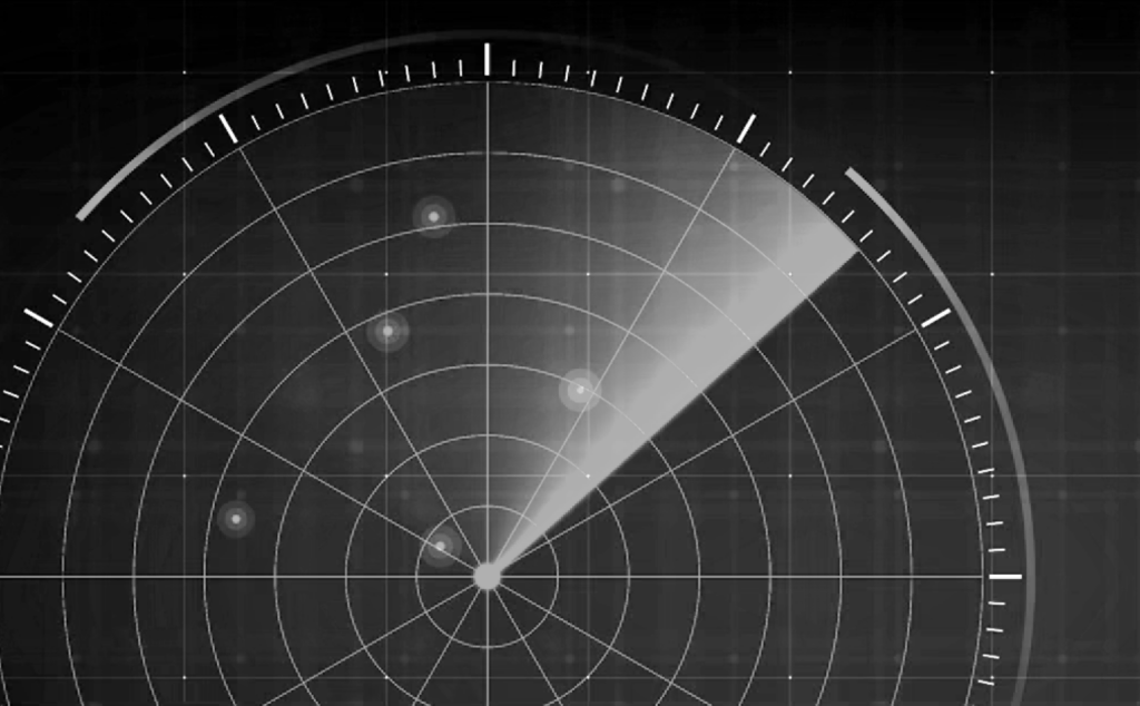 This image of a sonar / radar screen highlights part 7 of our cybersecurity checklist, covering proactive defense, specifically the section on 