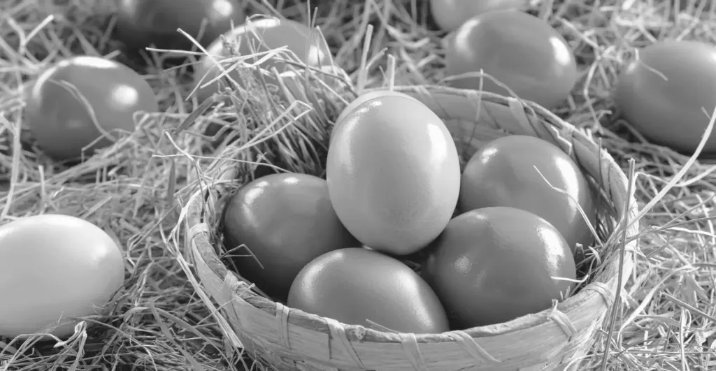 This image of Easter eggs illustrates our discussion topic: Easter scams, and how to find the brand protection golden egg.
