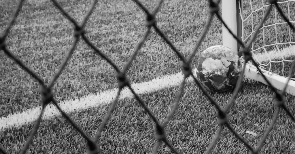 This image of a globe in a soccer goal illustrates our discussion topic: the WIPO World IP Day, the IACC, and global brand protection,
