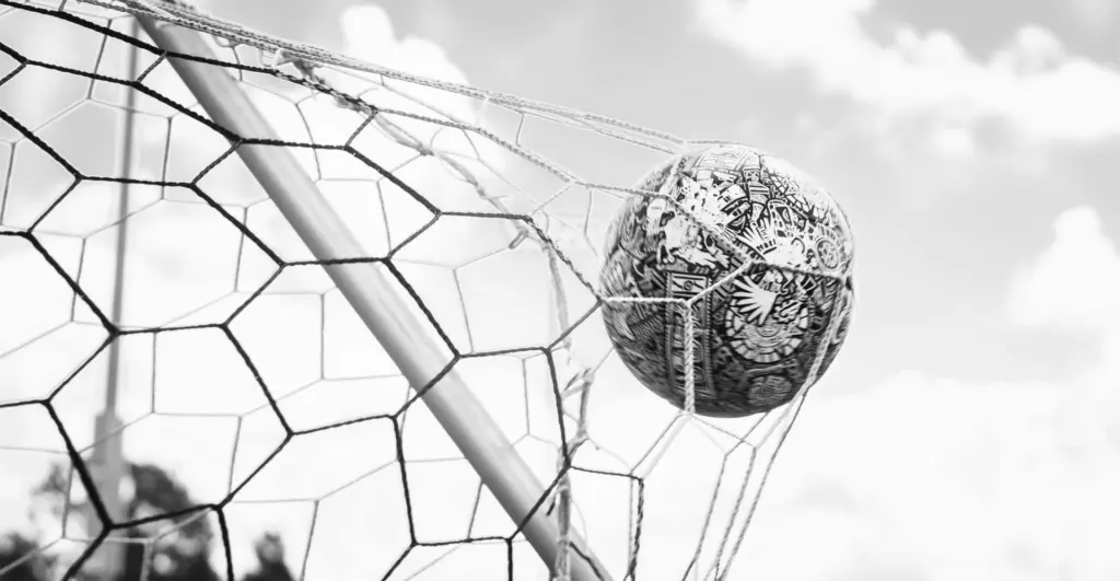 This image of a goal being scored illustrates our topic about the World Cup, the infringements and online brand issues there, and how to fight back.