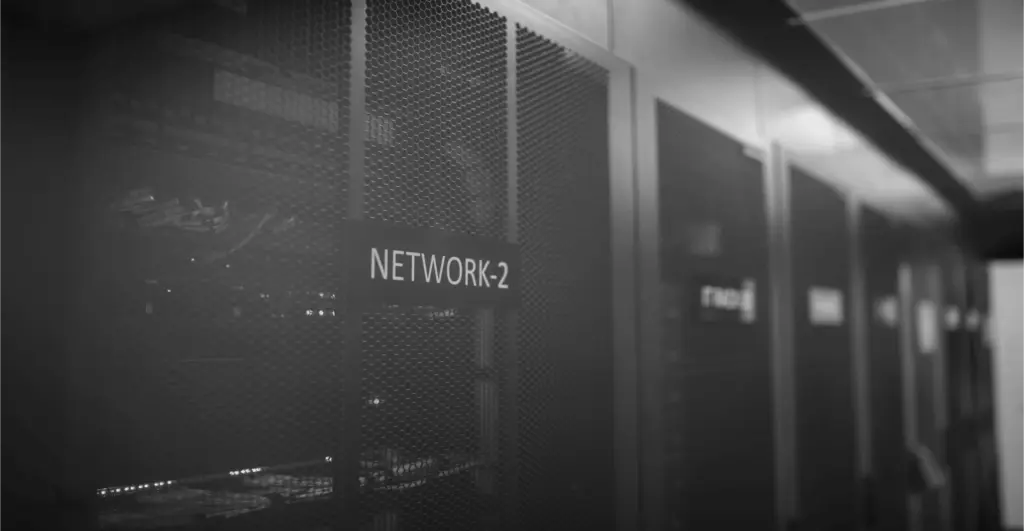 this image of a server bank illustrates our discussion topic about domain registrars