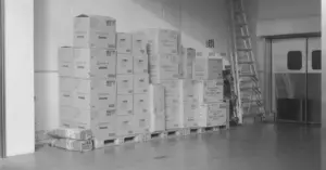 This image of a stack of parcels in a warehouse illustrates our discussion topic about dropshipping scams.