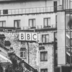 This image of a BBC office illustrates our discussion topic about a recent BBC Watch Dog Report on The One Show about fraudulent online shops claiming to be based in the UK.