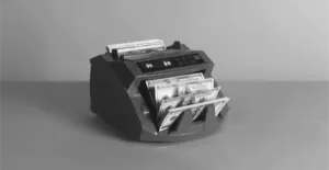 Dette billede af et kasseapparat illustrerer vores emne: ROI for brandbeskyttelse og EBRAND’s ROI Engine.